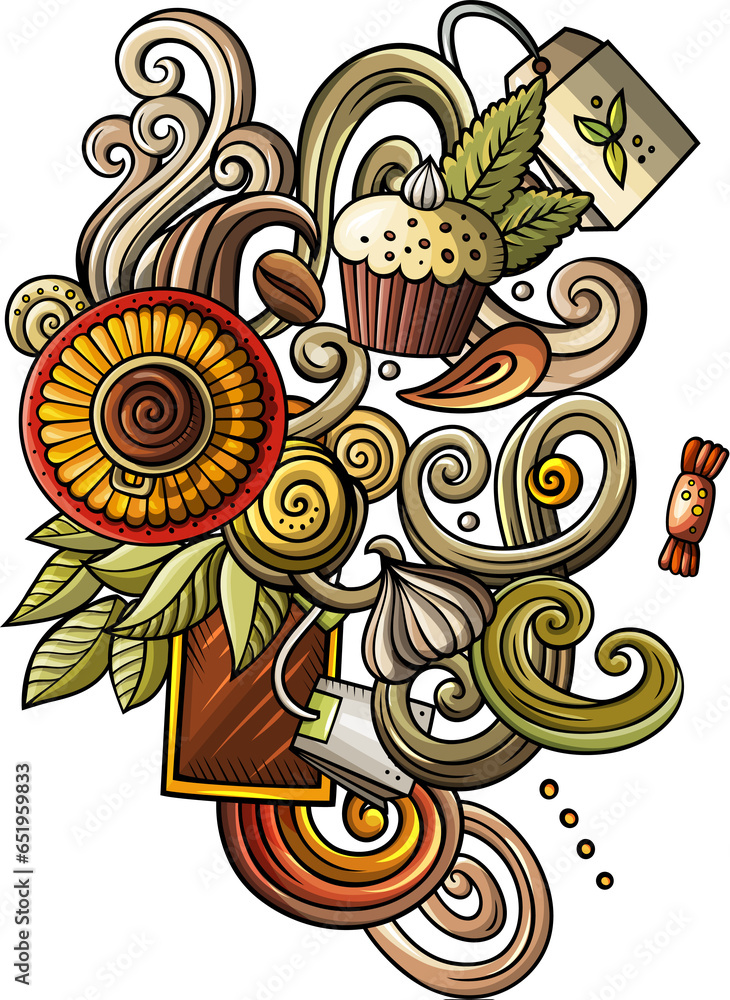 Cafe detailed cartoon illustration Cafe detailed cartoon illustration