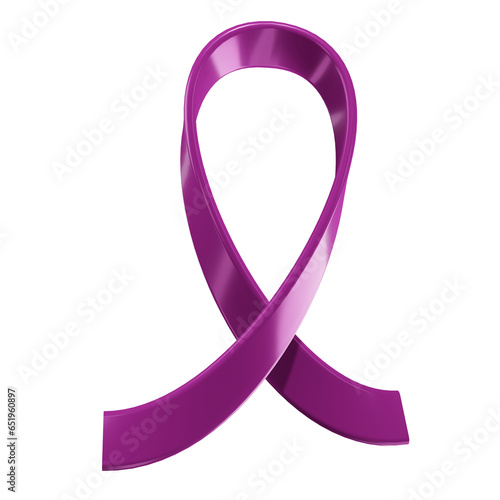 Laço 3d Campanha Outubro Rosa, Mês da prevenção ao câncer de Mama Isolado