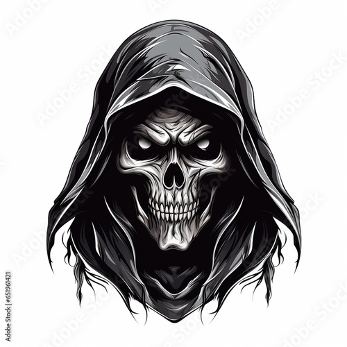 grim reaper head graphic illustration