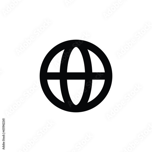 globe web on white background. globe icon vector