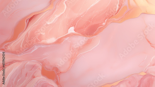 Abstract pink marble texture with golden lines on glossy surface for background or wallpaper presentation. Aspect ratio 16:9