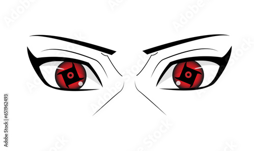illustration vector graphic of anime eyes characters shisui photo