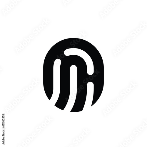 fingerprint, touch id on white background. fingerprint icon vector