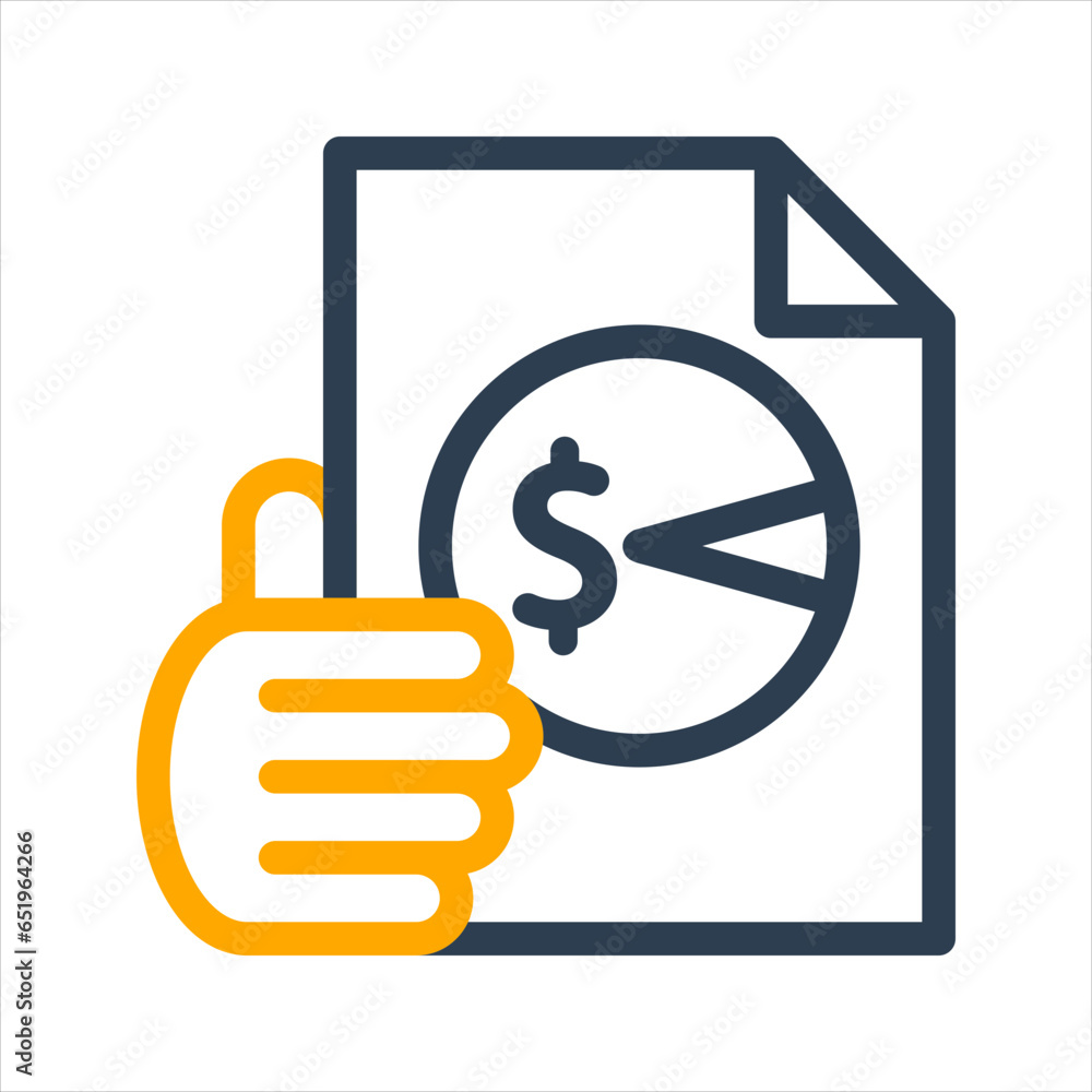 Illustration icon holding tax documents, offering tax information. Illustration icon holding tax documents, offering tax information.