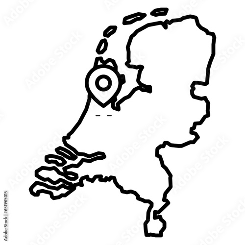 netherlands map illustration