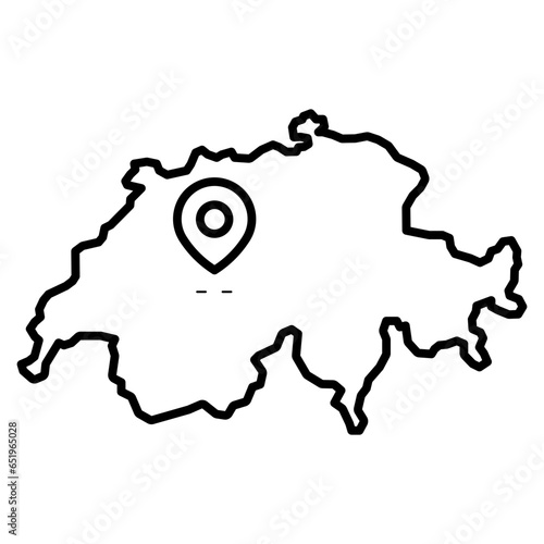 switzerland map illustration