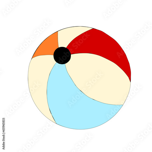 Tableau sur toile Icono de una pelota de playa para un día de playa