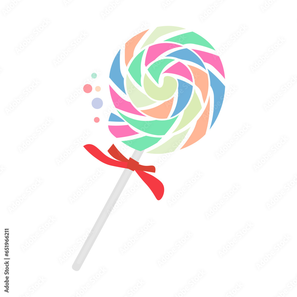 Lollipop illustration logo with vintage colors - obrazy, fototapety, plakaty 