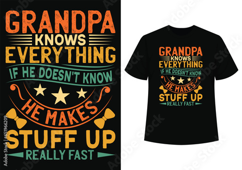 Grandpa knows everything vintage t-shirt design