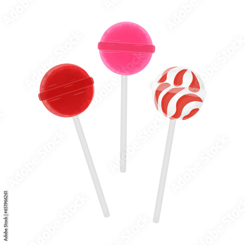 Lollipop Candy Vector Illustration Logo with Bright Colors