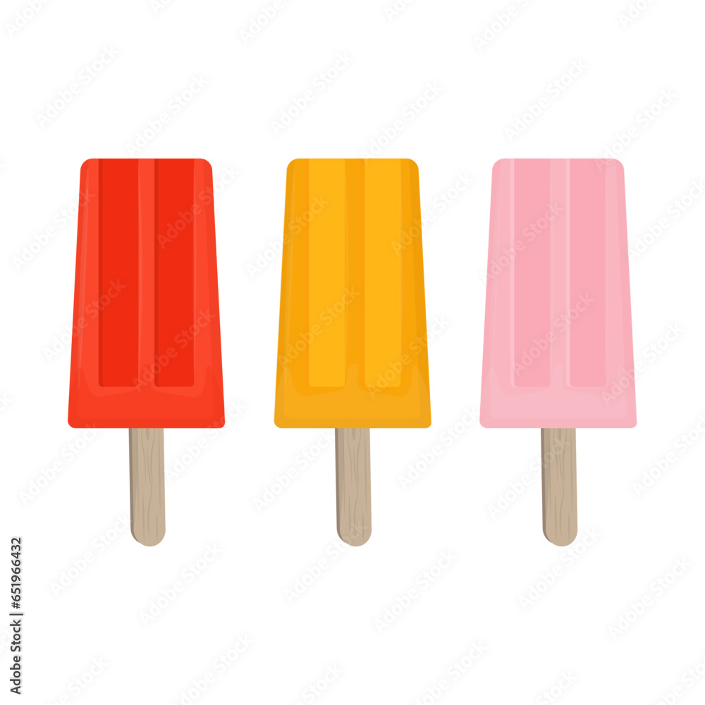 Summer Popsicle Vector illustration logo Summer Popsicle Vector illustration logo