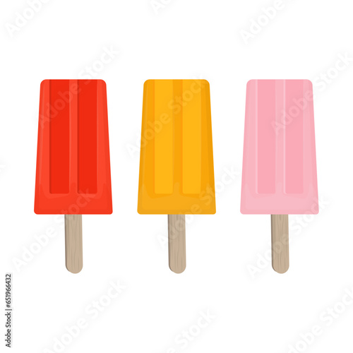 Summer Popsicle Vector illustration logo