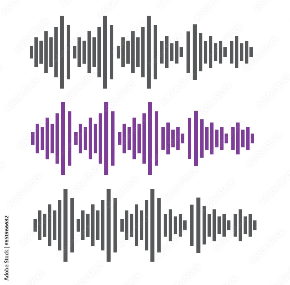 Sound wave vector icon illustration design Sound wave vector icon illustration design