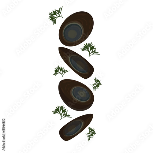 Logo Illustration of Preserved Chinese Century Eggs