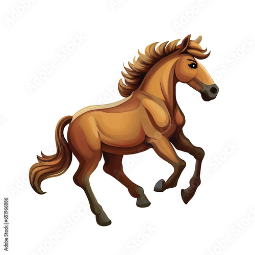  vector horse isolated on a white background