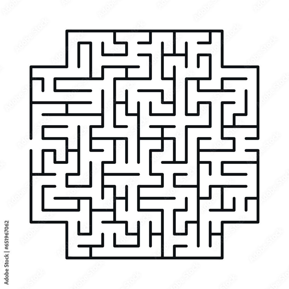 Abstract maze / labyrinth with entry and exit. Vector labyrinth 318.