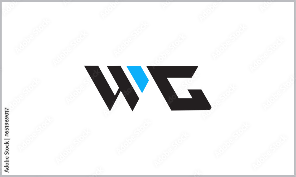 WG initials vector logo design