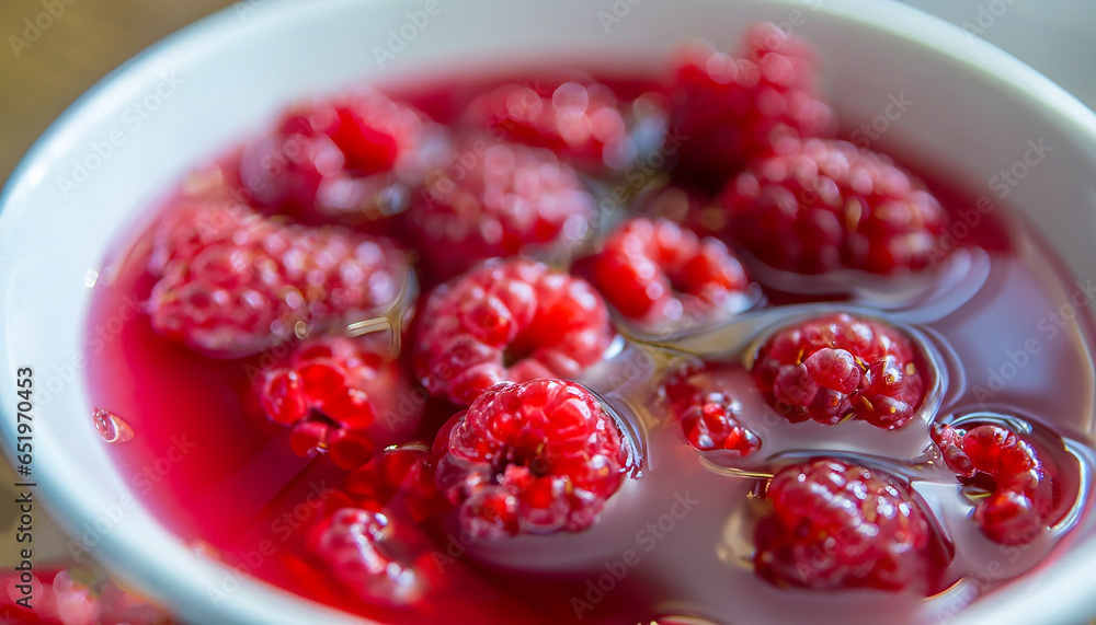 raspberry close-up, macro, raspberry tea raspberry close-up, macro, raspberry tea