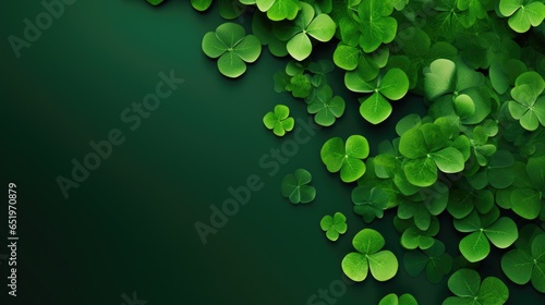 St. Patrick's Day Celebration: Green St. Patrick's Day Background for Festive Greetings. photo