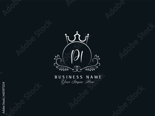 Monogram PI Minimal Logo, Typography Pi ip Business Logo For You