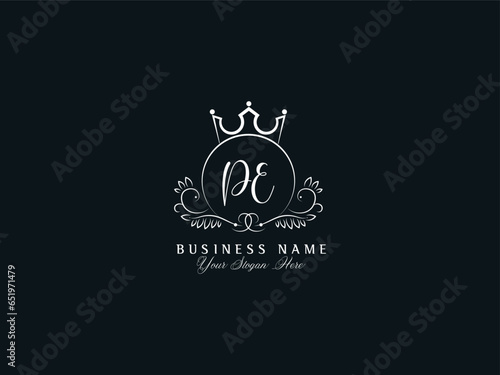Monogram PE Minimal Logo, Typography Pe ep Business Logo For You