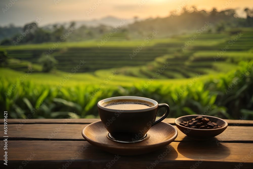 hot traditional coffee with background nature hot traditional coffee with background nature