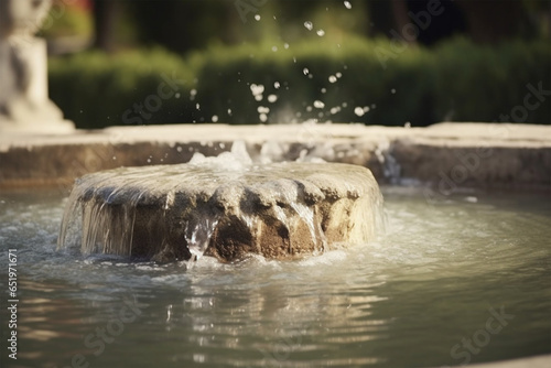 fountain in the yard