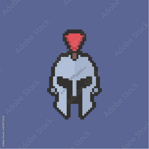 Spartan helmet pixel art