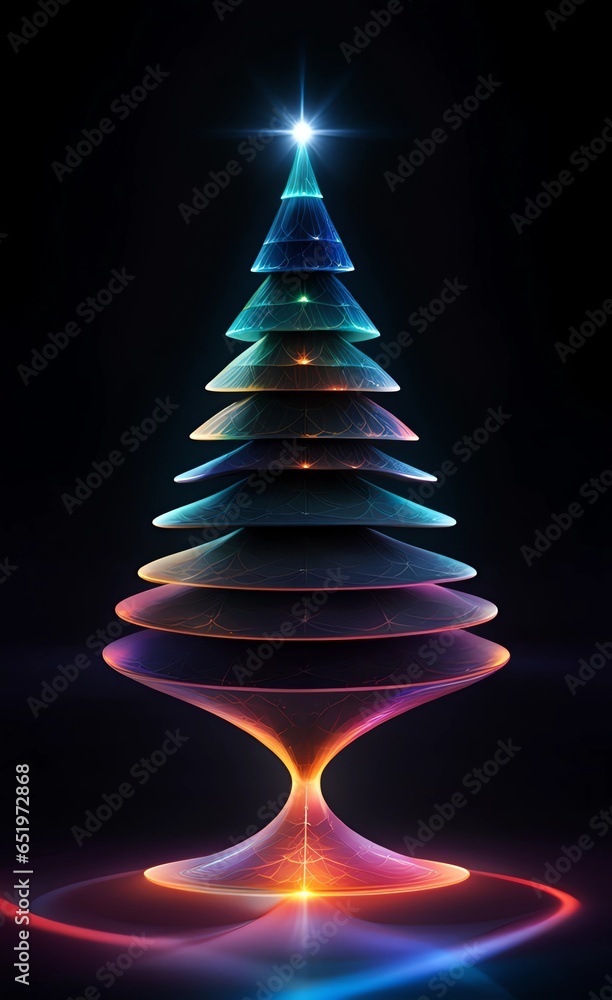 New Year, Christmas - Christmas tree and Christmas decorations, festive background - AI generative art New Year, Christmas - Christmas tree and Christmas decorations, festive background - AI generative art