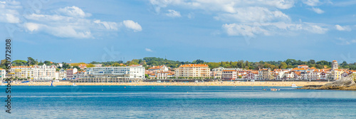 Panoramic view on the waterfront of Saint-Jean-de-Luz, France photo