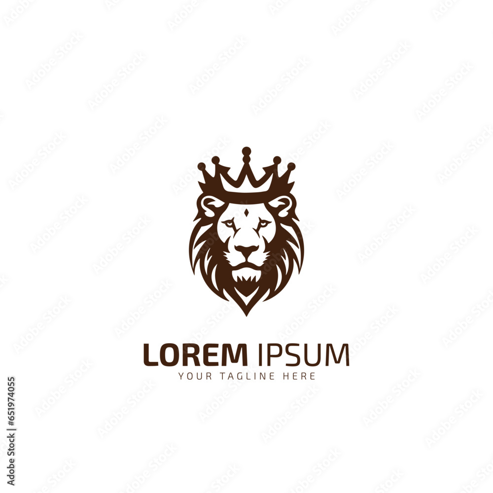lion head vector logo design silhouette isolated on white background. lion head vector logo design silhouette isolated on white background.