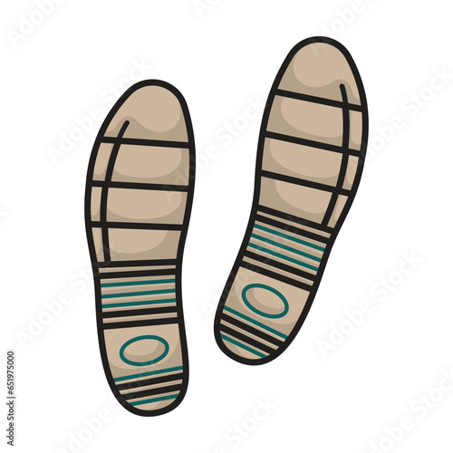 Print of shoe vector icon. Color vector icon isolated on white background print of shoe .