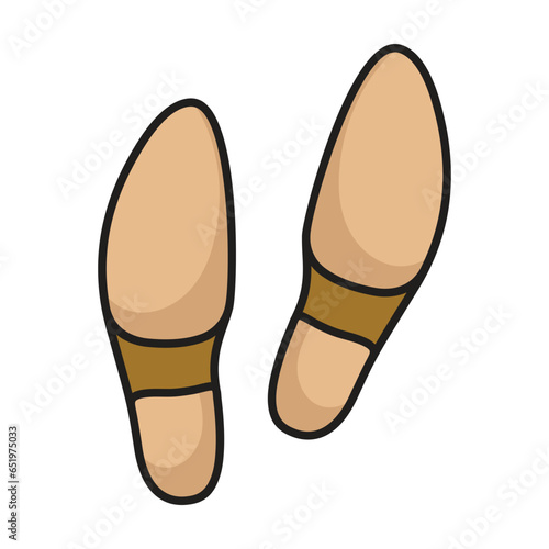 Print of shoe vector icon. Color vector icon isolated on white background print of shoe .