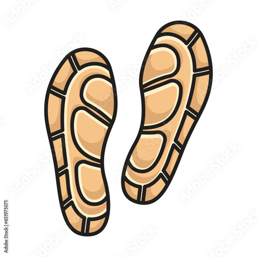 Print of shoe vector icon. Color vector icon isolated on white background print of shoe .