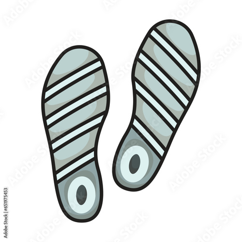Print of shoe vector icon. Color vector icon isolated on white background print of shoe .