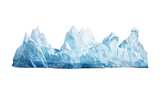iceberg in the mountains isolated on transparent background cutout