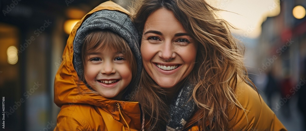 image of a woman holding a child behind her. image of a woman holding a child behind her.
