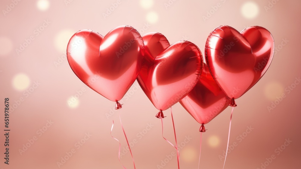 Love is in the Air: Heart-Shaped Foil Balloons for Valentine's Day.