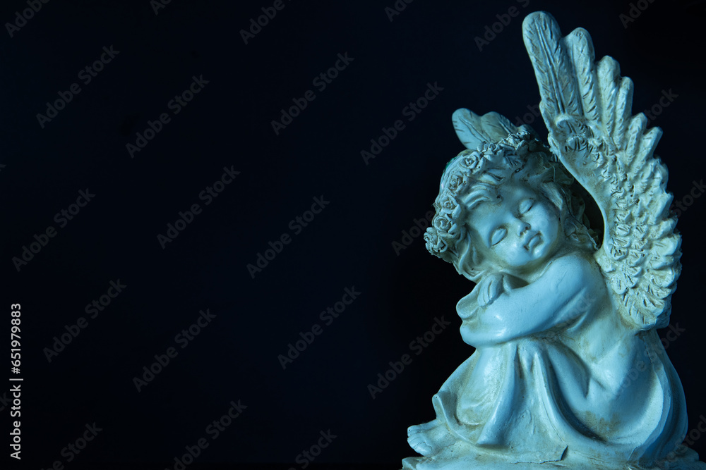 Photography of angel on black background. Photography of angel on black background.