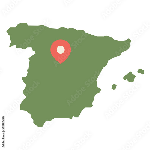 spain flat map