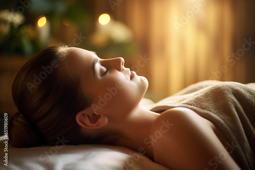 Woman Enjoying a Relaxing Massage Session