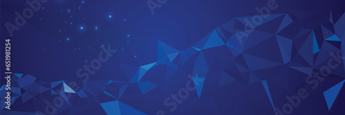 abstract digital technology polygonal background banner