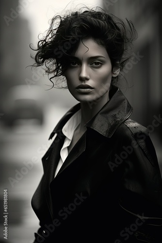 portrait of a model on the street