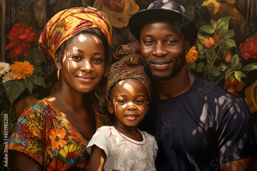 Young Haitian family with daughter