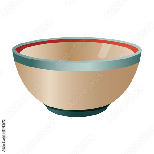 Empty bowl isolated on white background