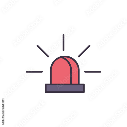 Flasher related vector line icon. Isolated on white background. Vector illustration. Editable stroke