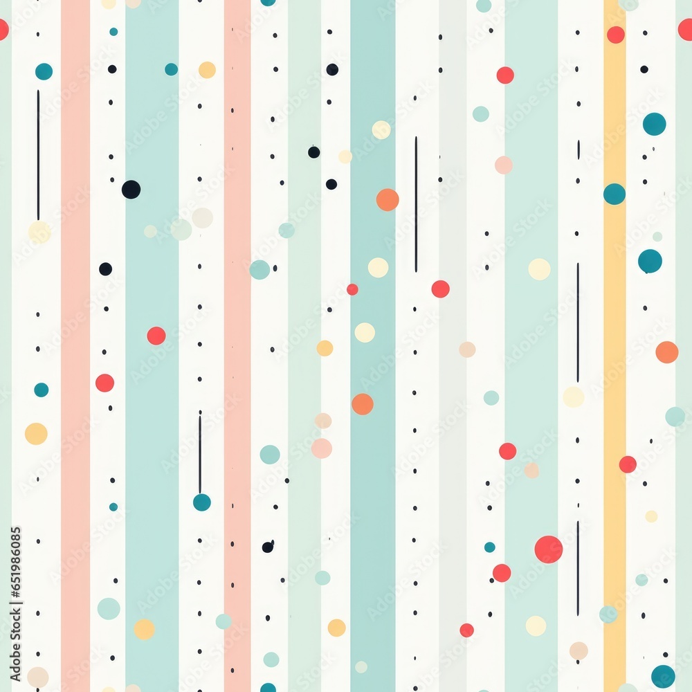 Stripes polka dots seamless pattern. Colourful modern striped background. Geometric tile with many vertical stripe and dot for poster, card, textile, wallpaper, banner, fabric, wrapping, prints.. Stripes polka dots seamless pattern. Colourful modern striped background. Geometric tile with many vertical stripe and dot for poster, card, textile, wallpaper, banner, fabric, wrapping, prints..