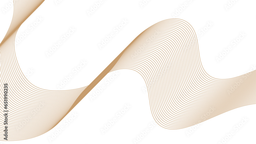 Abstract vector wavy lines flowing smooth curve gold gradient color on transparent background in concept of luxury,Technology abstract lines on white background. Abstract vector wavy lines flowing smooth curve gold gradient color on transparent background in concept of luxury,Technology abstract lines on white background.