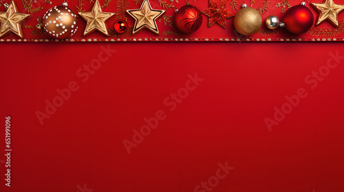 Decking the Red Wall: An Overhead Glimpse of Christmas Charm