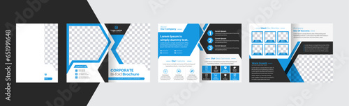 Corporate bifold brochure design template